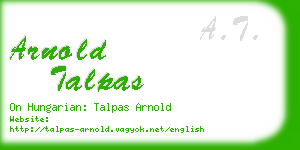 arnold talpas business card